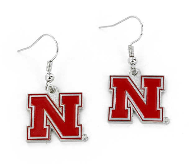 NCAA Nebraska Cornhuskers Logo Dangle Earrings