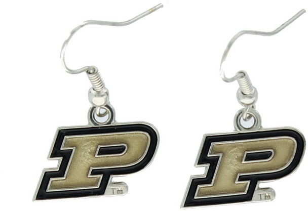 NCAA Purdue Boilermakers Logo Dangle Earrings
