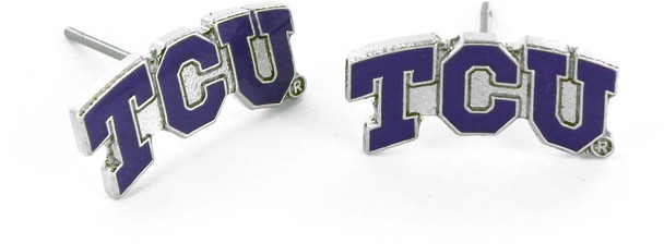 NCAA TCU Horned Frogs Logo Post Earrings
