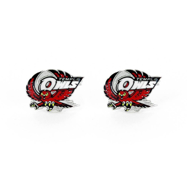 NCAA Temple Owls Logo Post Earrings