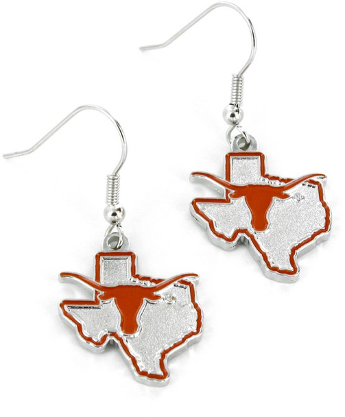 NCAA Texas Longhorns State Design Earrings