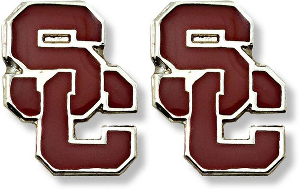NCAA USC Trojans Logo Post Earrings