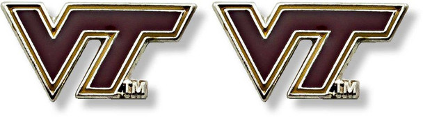 NCAA Virginia Tech Hokies Logo Post Earrings
