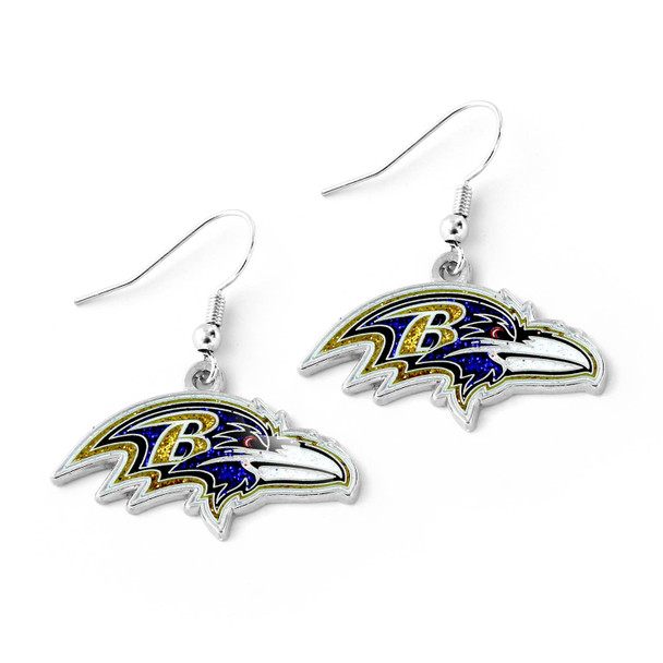 NFL Baltimore Ravens Glitter Dazzle Earrings
