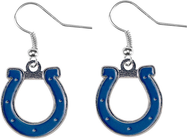 NFL Indianapolis Colts Logo Dangle Earrings