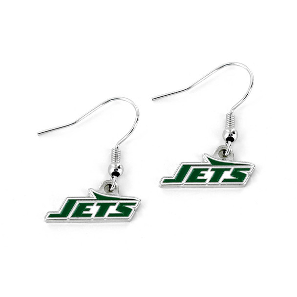 NFL New York Jets Logo Dangle Earrings