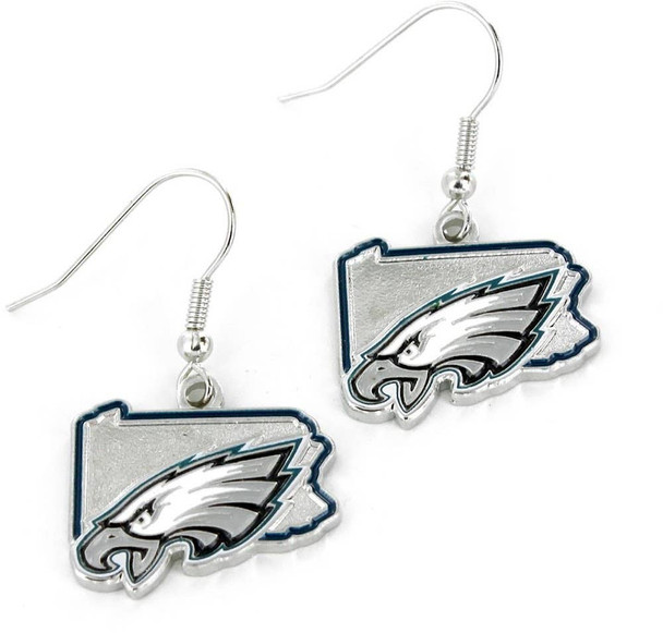 NFL Philadelphia Eagles State Design Earrings