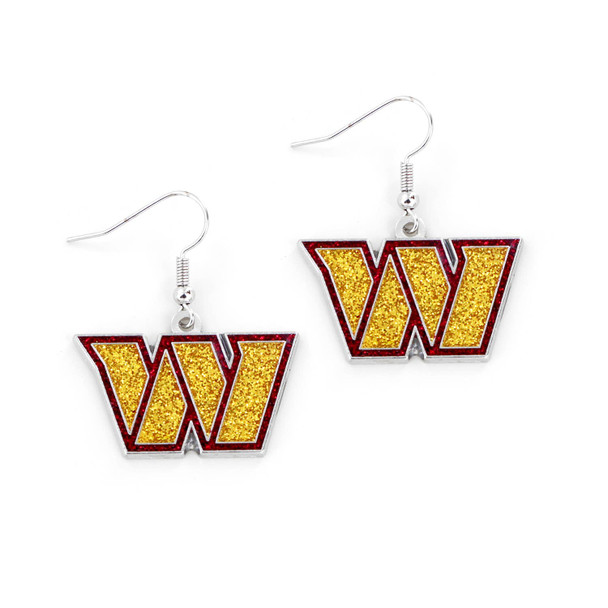 NFL Washington Commanders Glitter Dazzle Earrings