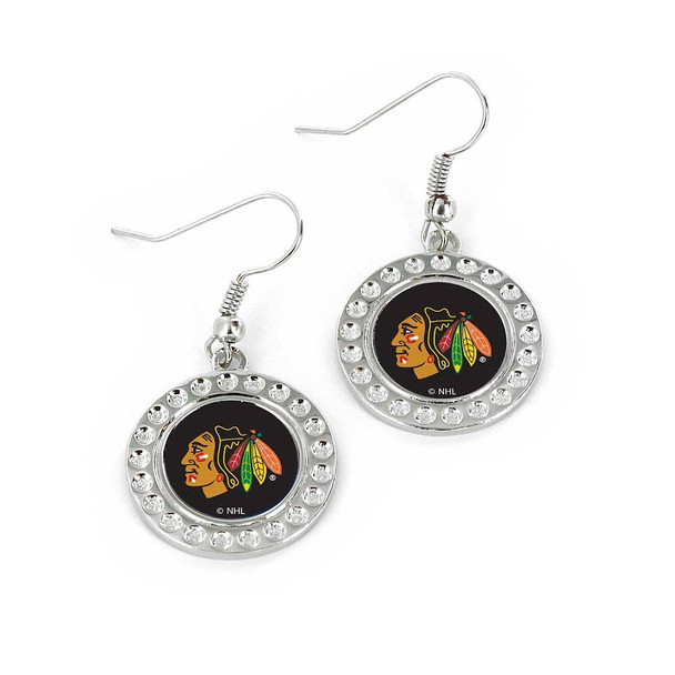 NHL Chicago Blackhawks Dimple Earrings