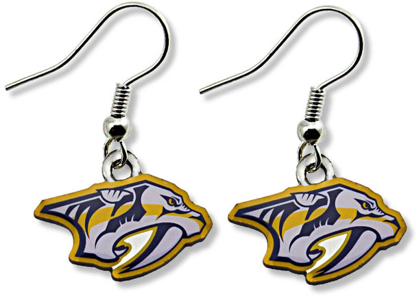 NHL Nashville Predators Logo Dangle Earrings