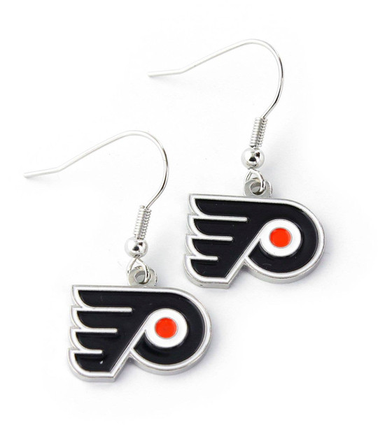 NHL Philadelphia Flyers Logo Dangle Earrings