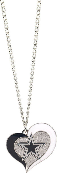 NFL Dallas Cowboys Swirl Heart Necklace