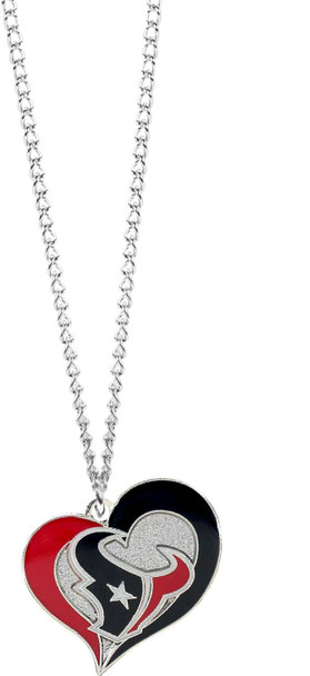 NFL Houston Texans Swirl Heart Necklace