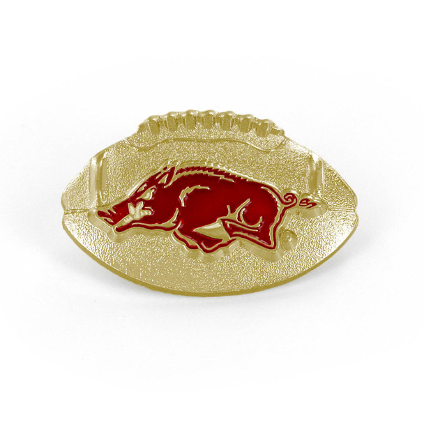 NCAA Arkansas Razorbacks Sculpted Football Pin