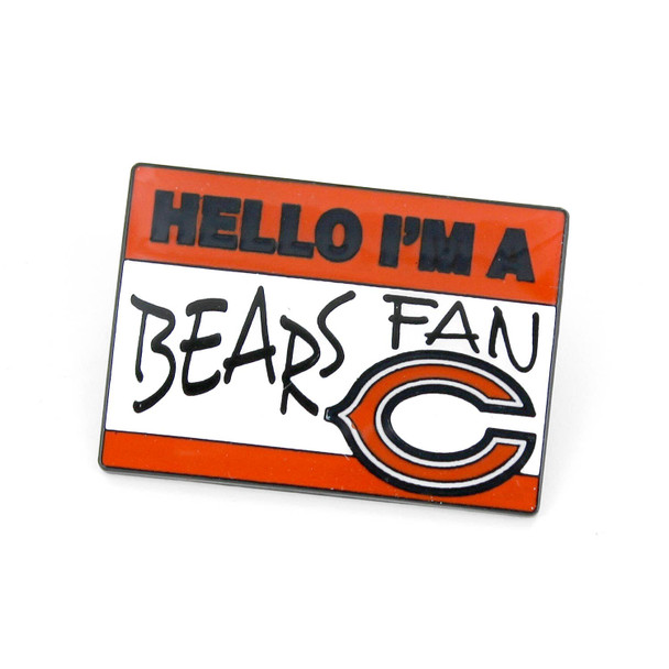 NFL Chicago Bears Name Tag Pin