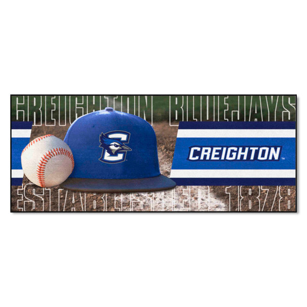 Creighton Bluejays Baseball Runner Rug - 30in. x 72in.
