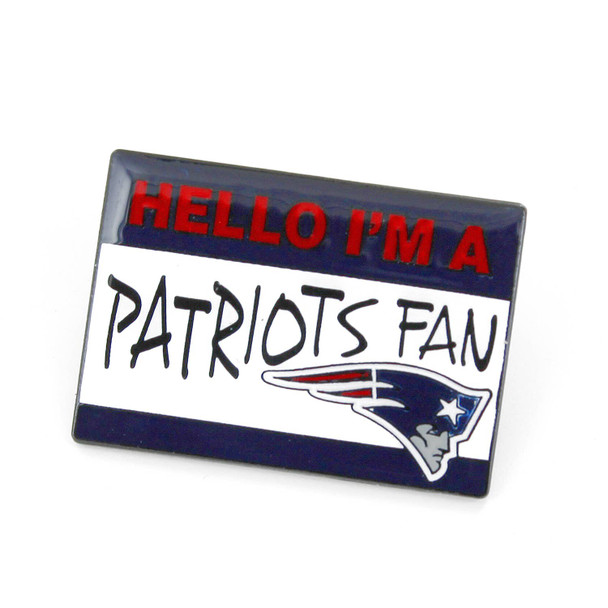 NFL New England Patriots Name Tag Pin