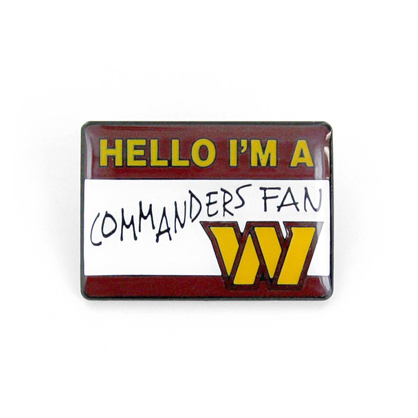 NFL Washington Commanders Name Tag Pin