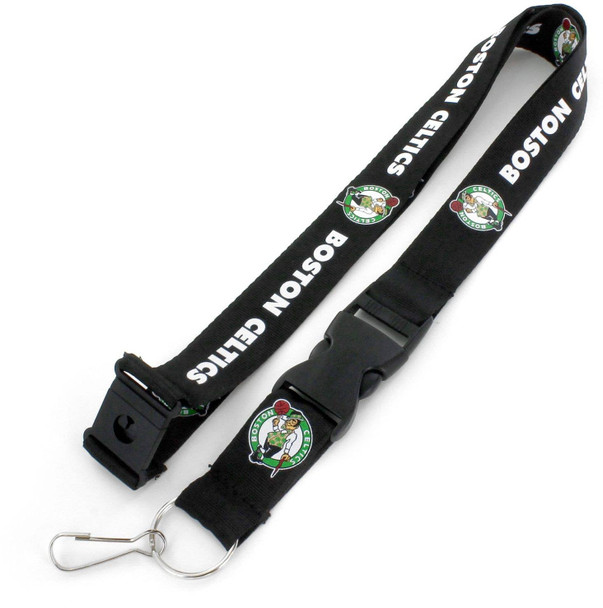 NBA Boston Celtics Team Lanyard Keychain ID Holder NBA Fan Accessory, Black