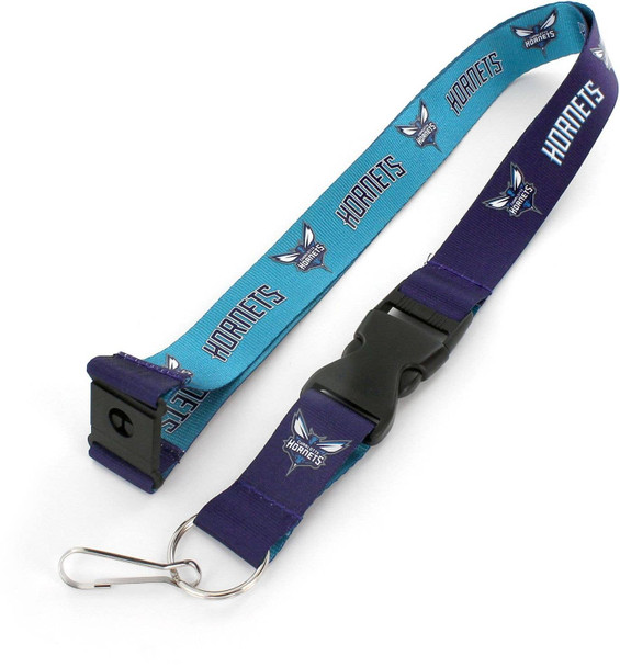 NBA Charlotte Hornets Reversible Lanyard Keychain ID Holder NBA Fan Accessory