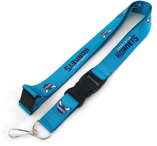 NBA Charlotte Hornets Team Lanyard Keychain ID Holder NBA Fan Accessory, Teal