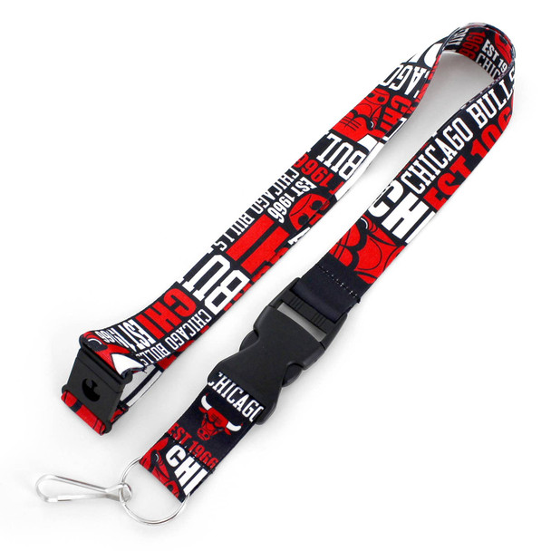 NBA Chicago Bulls Dynamic Lanyard Keychain ID Holder NBA Fan Accessory