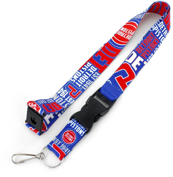 NBA Detroit Pistons Dynamic Lanyard Keychain ID Holder NBA Fan Accessory