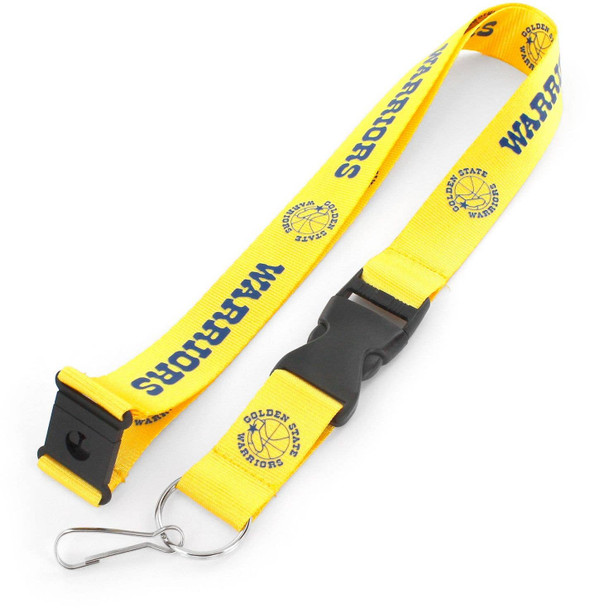NBA Golden State Warriors Hardwood Classic Lanyard Keychain ID Holder NBA Fan Accessory, Yellow