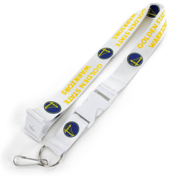 NBA Golden State Warriors Team Lanyard Keychain ID Holder NBA Fan Accessory, White