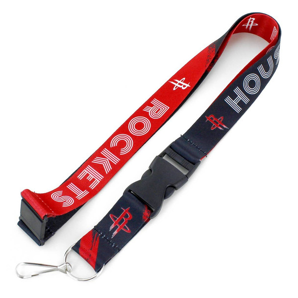 NBA Houston Rockets Crossfade Lanyard Keychain ID Holder NBA Fan Accessory