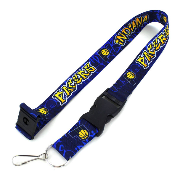 NBA Indiana Pacers Graffiti Lanyard Keychain ID Holder NBA Fan Accessory