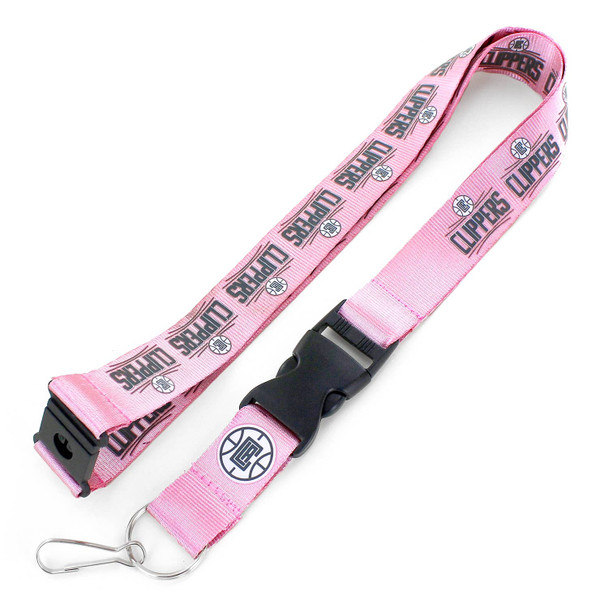 NBA Los Angeles Clippers Team Lanyard Keychain ID Holder NBA Fan Accessory, Pink