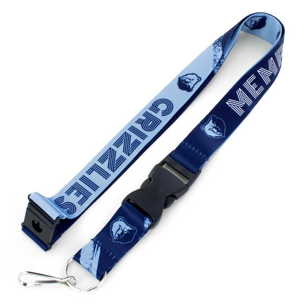 NBA Memphis Grizzlies Crossfade Lanyard Keychain ID Holder NBA Fan Accessory
