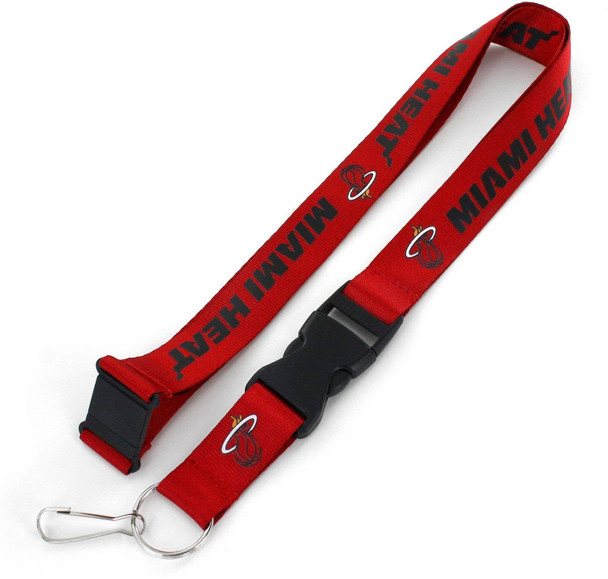 NBA Miami Heat Team Lanyard Keychain ID Holder NBA Fan Accessory, Red
