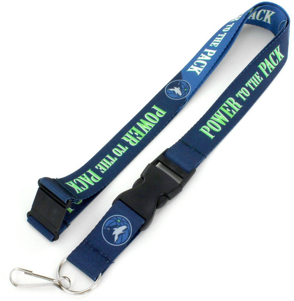 NBA Minnesota Timberwolves Slogan Lanyard Keychain ID Holder NBA Fan Accessory