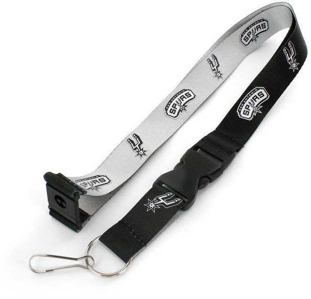 NBA San Antonio Spurs Reversible Lanyard Keychain ID Holder NBA Fan Accessory