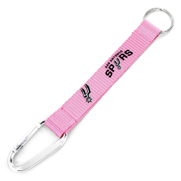 NBA San Antonio Spurs Pink Carabiner Lanyard Keychain ID Holder NBA Fan Accessory Keychain