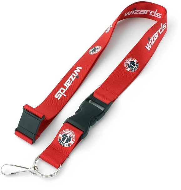NBA Washington Wizards Team Lanyard Keychain ID Holder NBA Fan Accessory, Red