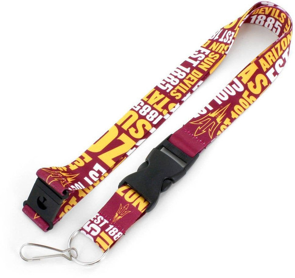 NCAA Arizona State Sun Devils Dynamic Lanyard Keychain ID Holder NCAA Fan Accessory