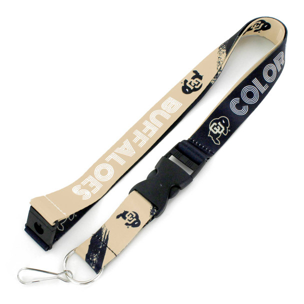 NCAA Colorado Buffaloes Crossfade Lanyard Keychain ID Holder NCAA Fan Accessory