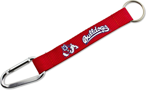 NCAA Fresno State Bulldogs Carabiner Lanyard Keychain ID Holder NCAA Fan Accessory Keychain
