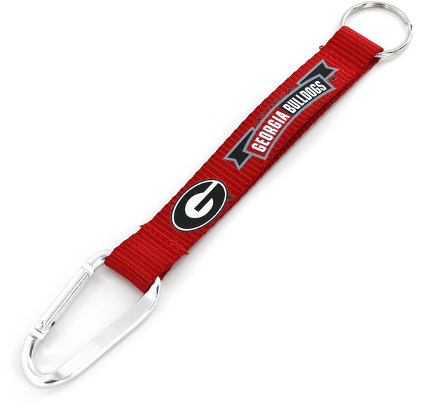 NCAA Georgia Bulldogs Carabiner Lanyard Keychain ID Holder NCAA Fan Accessory Keychain