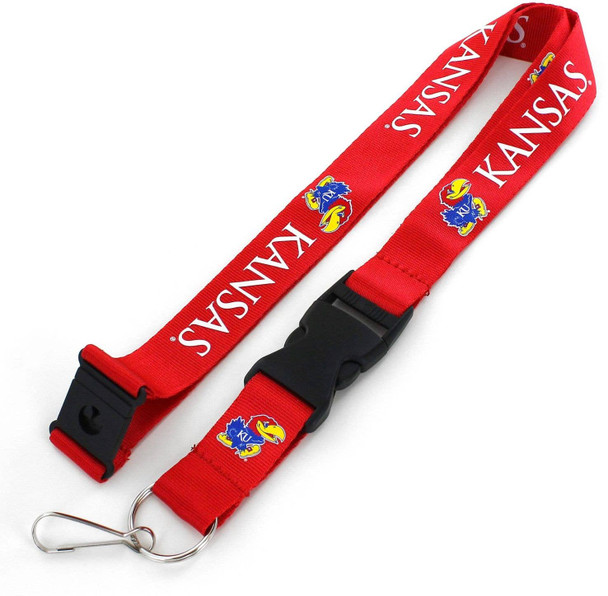 NCAA Kansas Jayhawks Team Lanyard, Red