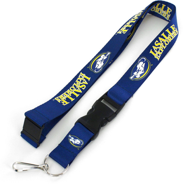 NCAA La Salle Explorers Team Lanyard Keychain ID Holder NCAA Fan Accessory, Blue