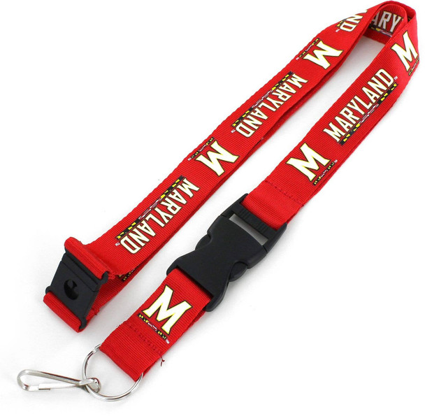 NCAA Maryland Terrapins Team Lanyard Keychain ID Holder NCAA Fan Accessory, Red