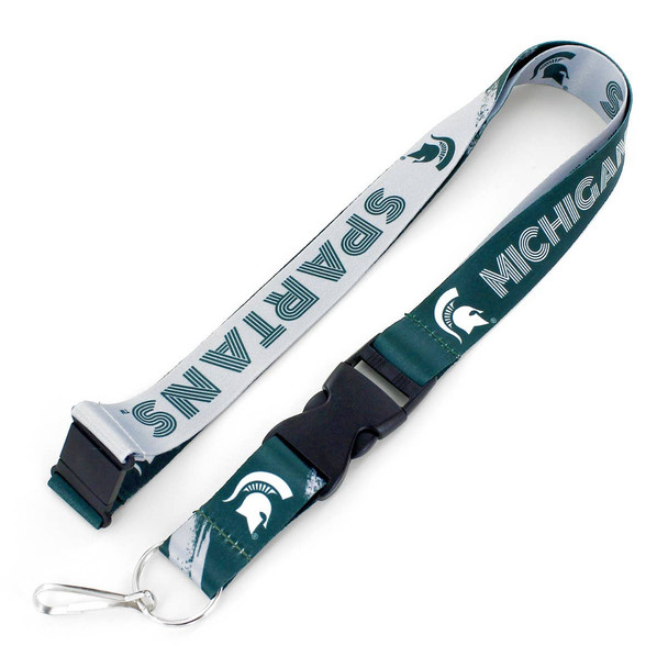NCAA Michigan State Spartans Crossfade Lanyard Keychain ID Holder NCAA Fan Accessory