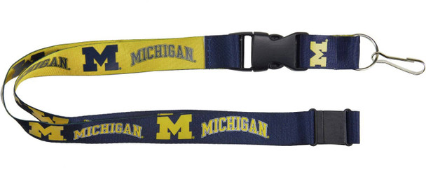 NCAA Michigan Wolverines Reversible Lanyard Keychain ID Holder NCAA Fan Accessory
