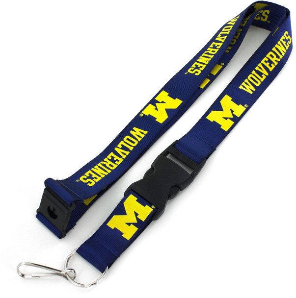 NCAA Michigan Wolverines Team Lanyard, Blue