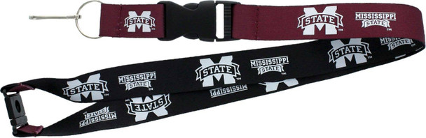 NCAA Mississippi State Bulldogs Reversible Lanyard Keychain ID Holder NCAA Fan Accessory