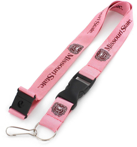 NCAA Missouri State Bears Team Lanyard Keychain ID Holder NCAA Fan Accessory, Pink